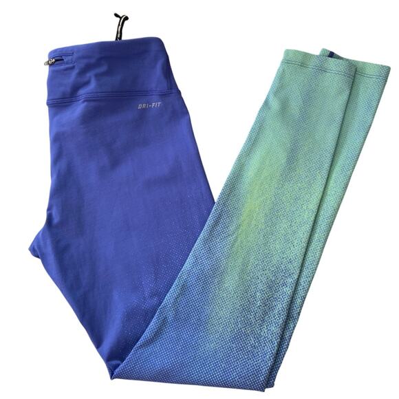 New NIKE Women's Blue Epiclux Forever Gradient Tights Size M - Picture 3 of 3